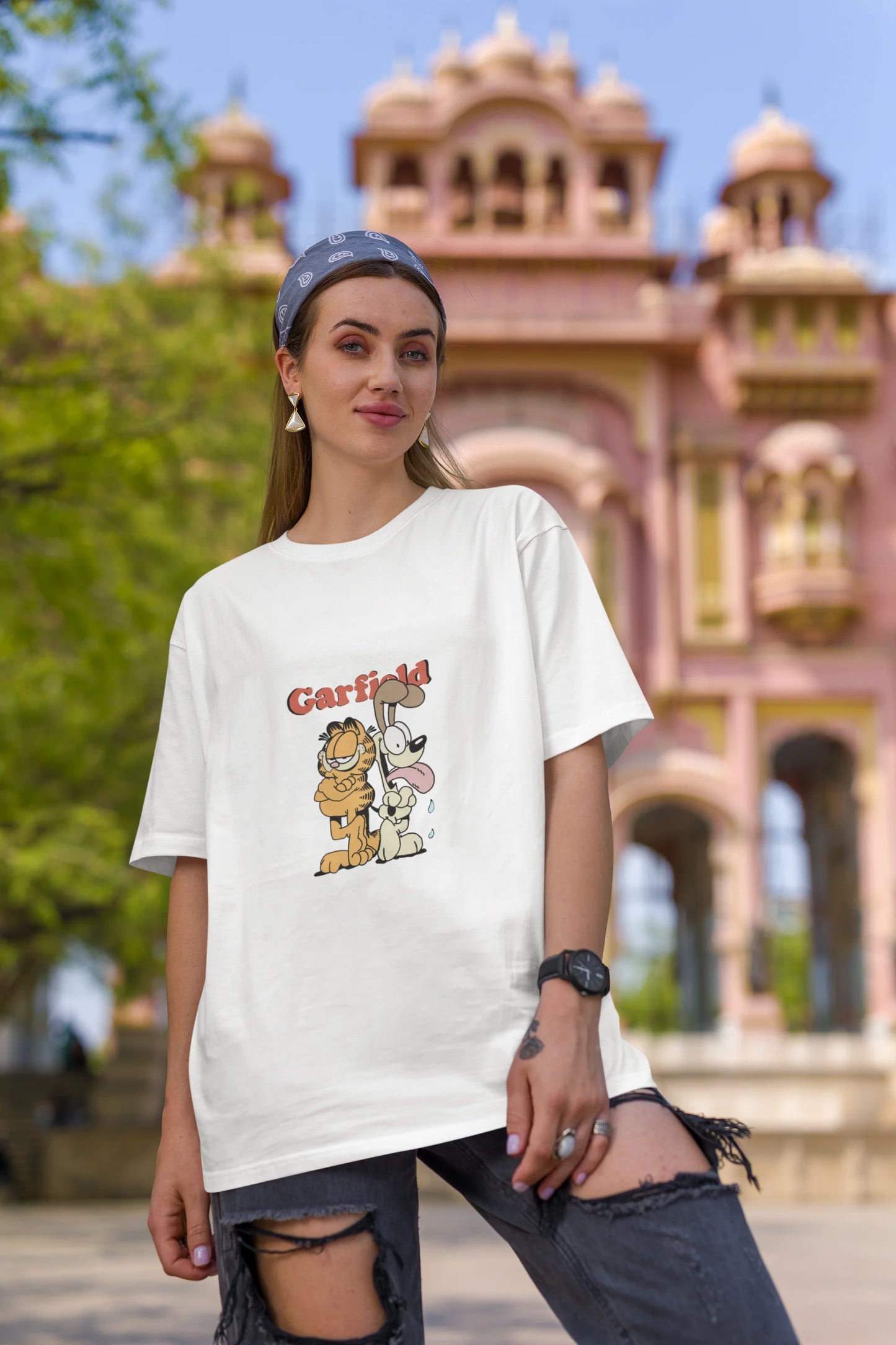 Garfield | Disney | Dropped Sleeve Unisex Tee