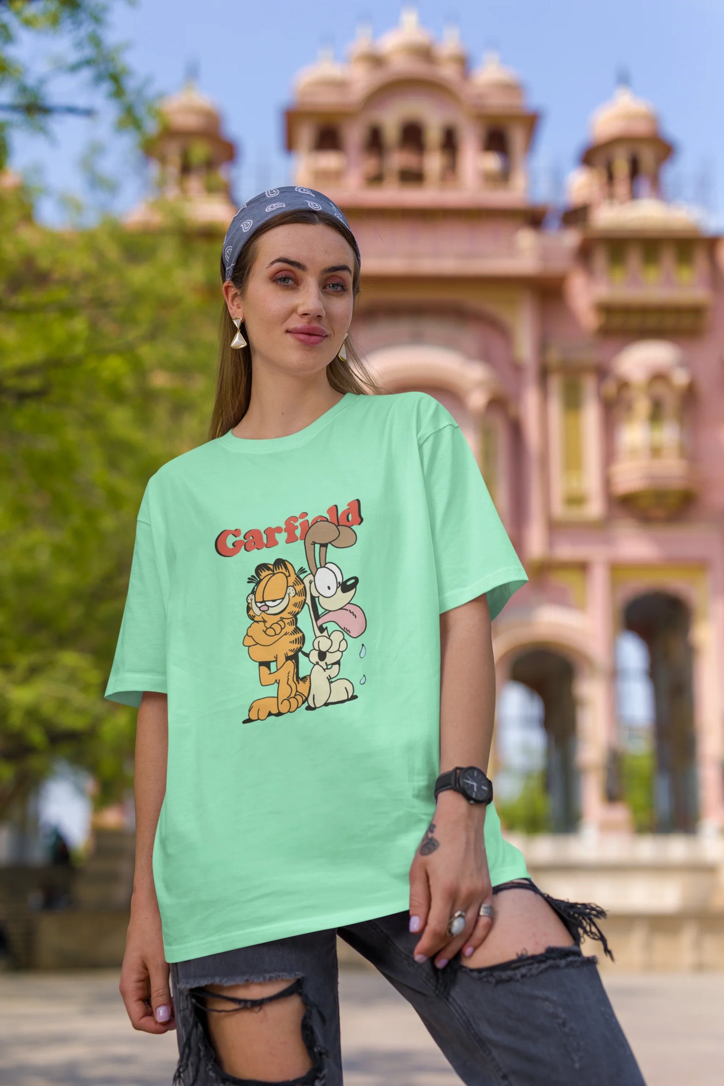 Garfield | Disney | Dropped Sleeve Unisex Tee
