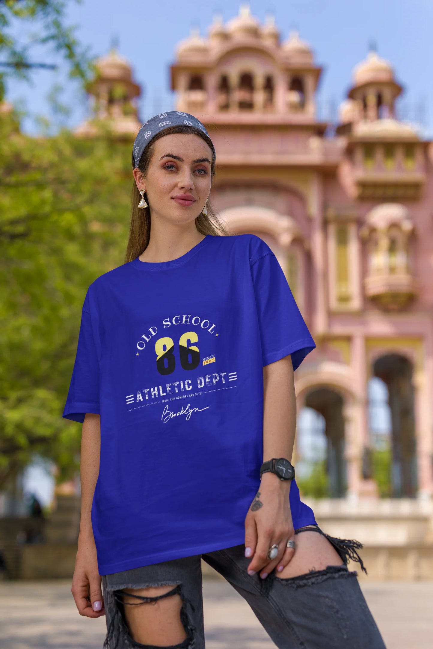 Old School 86 | Retro Theme | Dropped Sleeve Unisex Tee