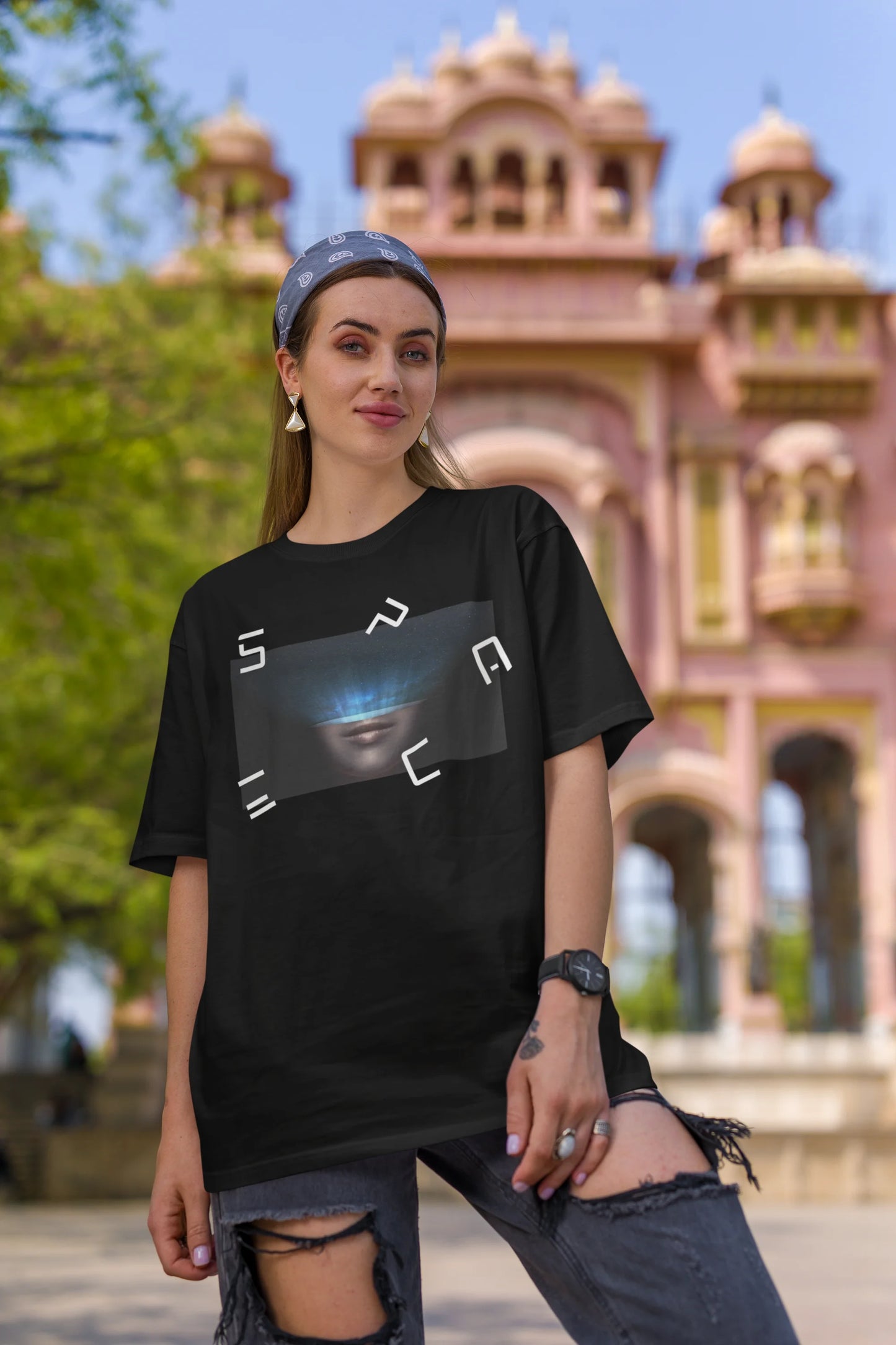 Brain Universe | Space Vogue | Dropped Sleeve Unisex Tee
