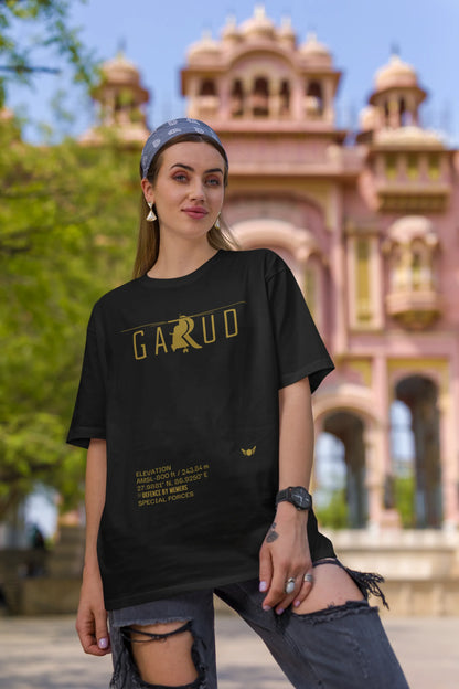 Garud | Minimalist | Dropped Sleeve Unisex Tee