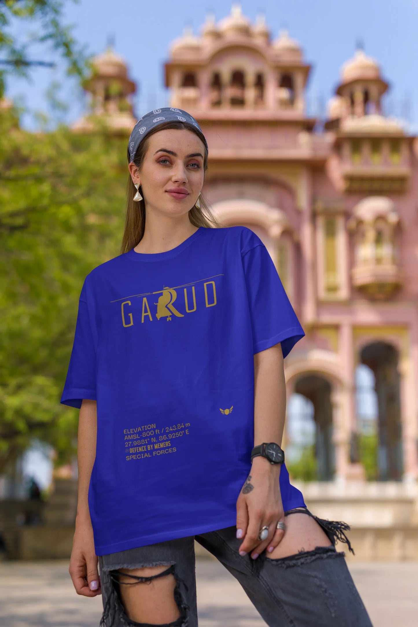 Garud | Minimalist | Dropped Sleeve Unisex Tee