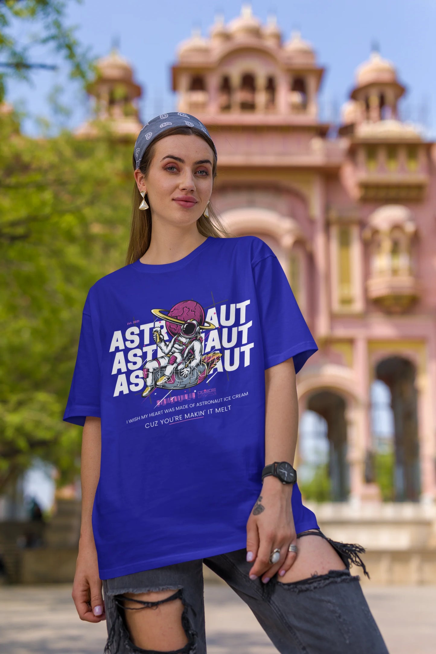Astrosphere | Space Vogue | Dropped Sleeve Unisex Tee