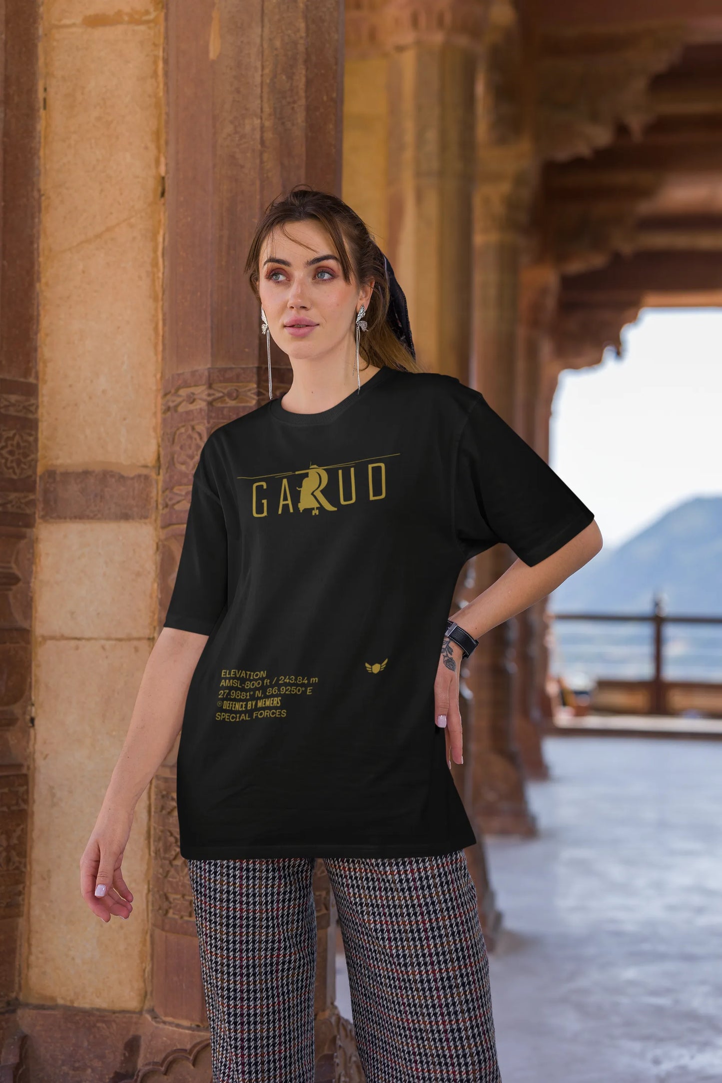 Garud | Minimalist | Dropped Sleeve Unisex Tee