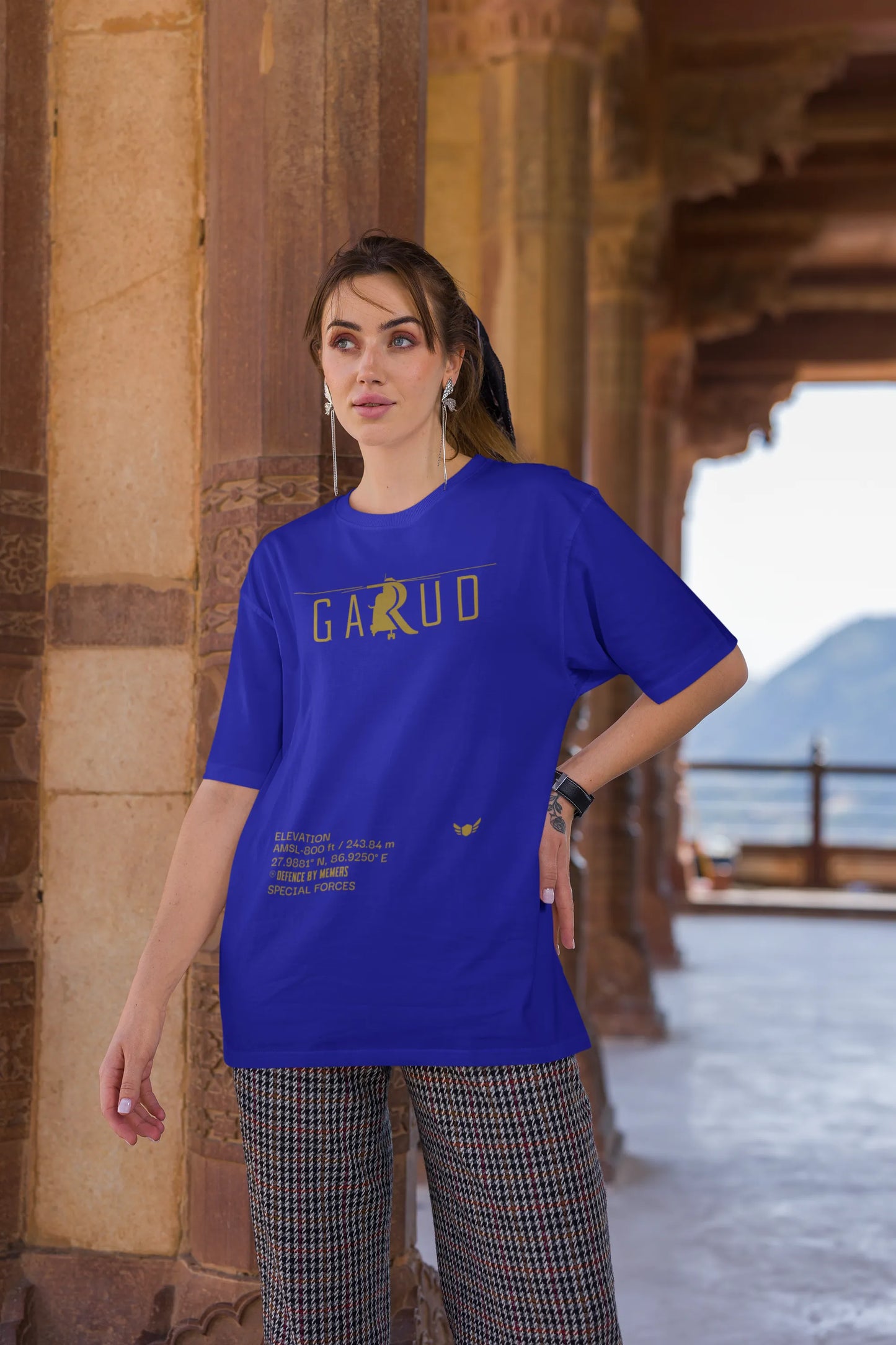 Garud | Minimalist | Dropped Sleeve Unisex Tee