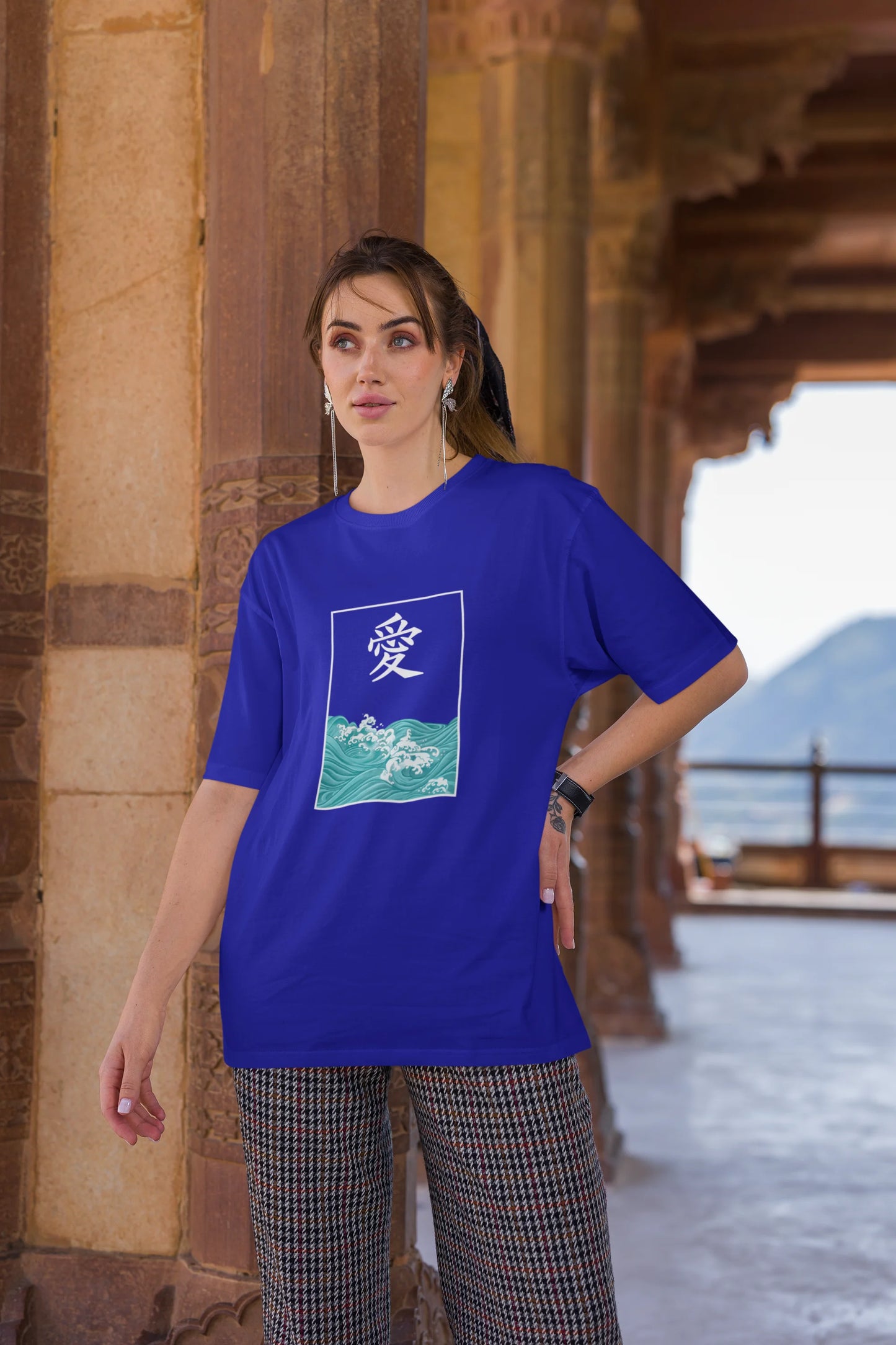 Love Waves | Minimalist | Dropped Sleeve Unisex Tee