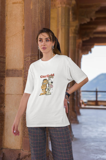 Garfield | Disney | Dropped Sleeve Unisex Tee