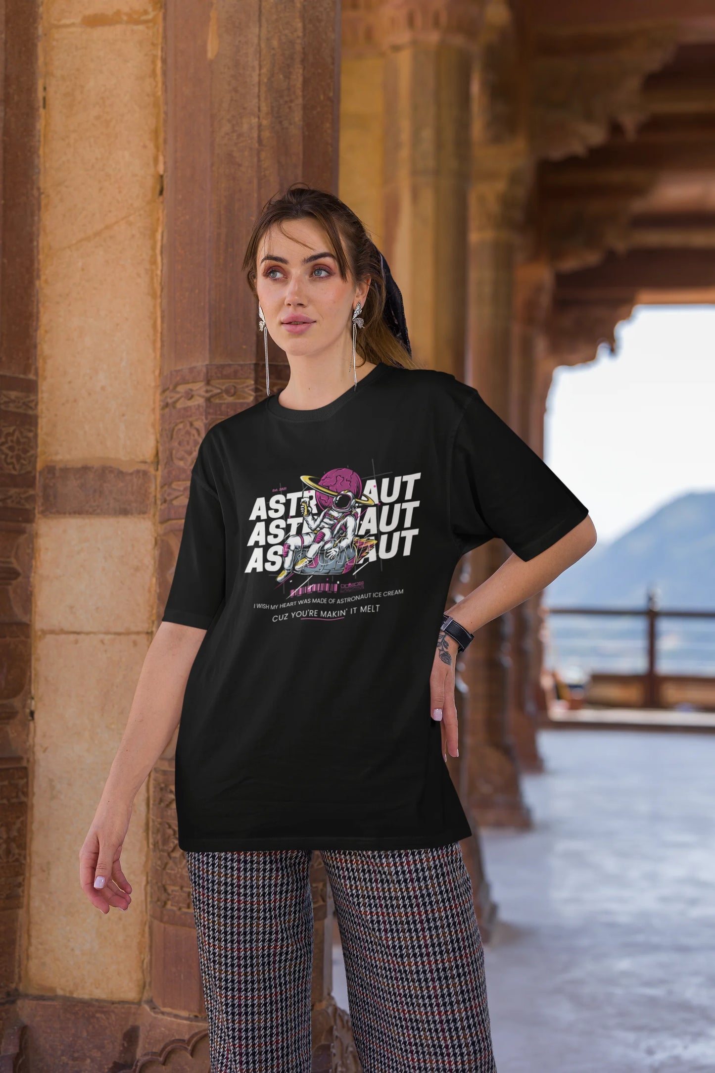 Astrosphere | Space Vogue | Dropped Sleeve Unisex Tee