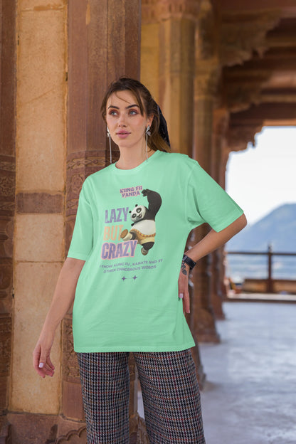 Lazy but crazy | Kung Fu Panda | Dropped Sleeve Unisex Tee