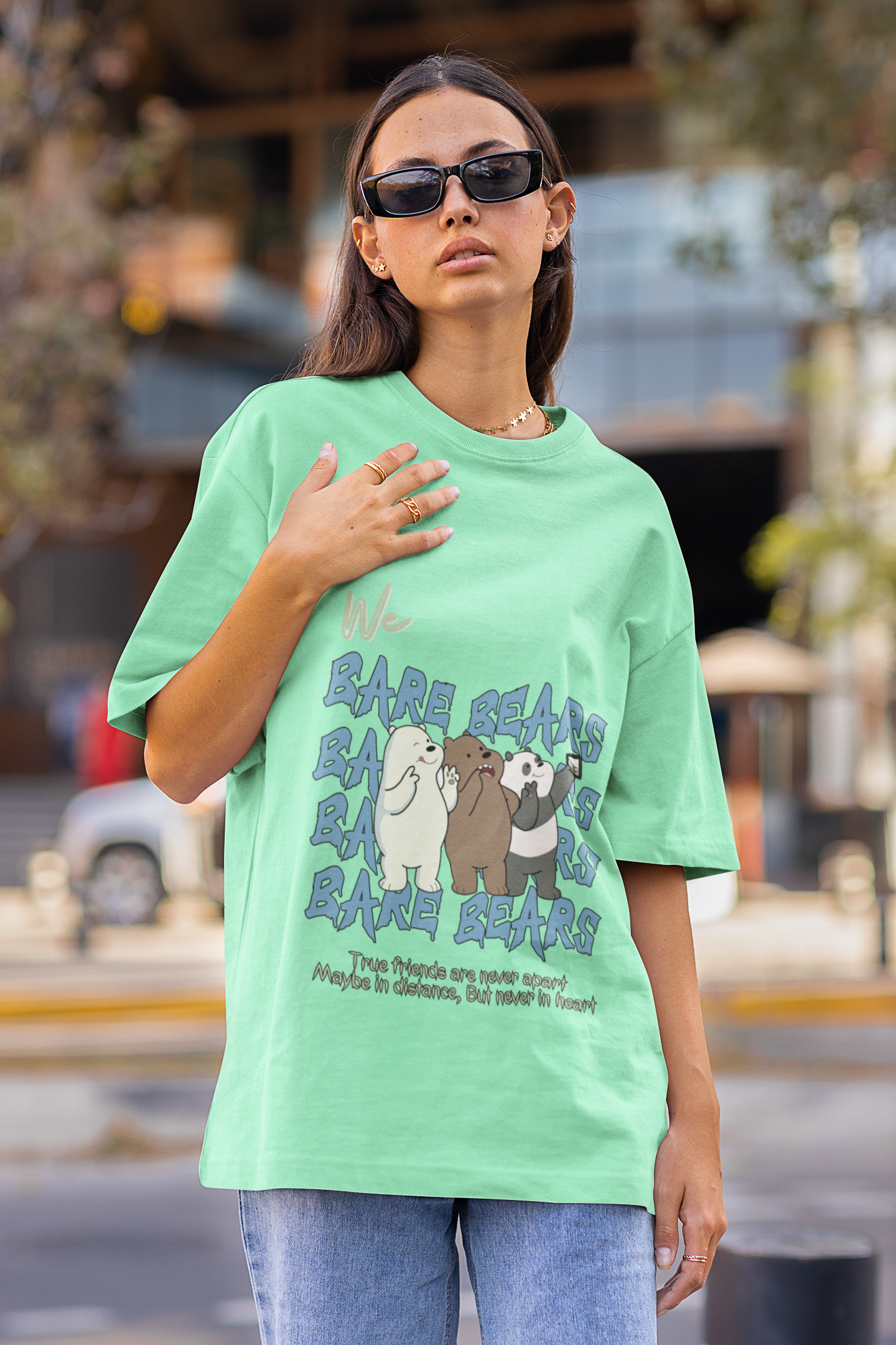 Bare Bears | Premium Oversized Half Sleeve Unisex T-Shirt