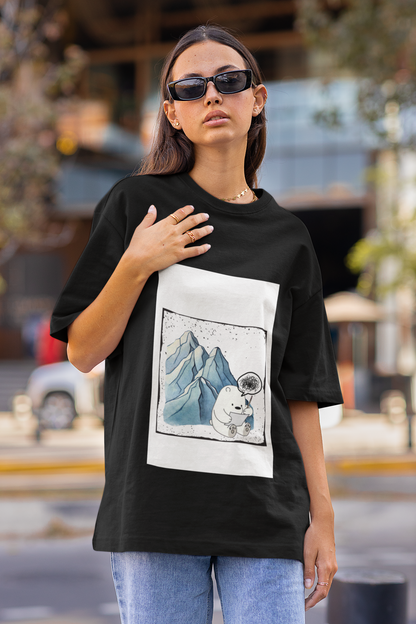 Galactic Bear | Dropped Sleeve Unisex T-Shirt