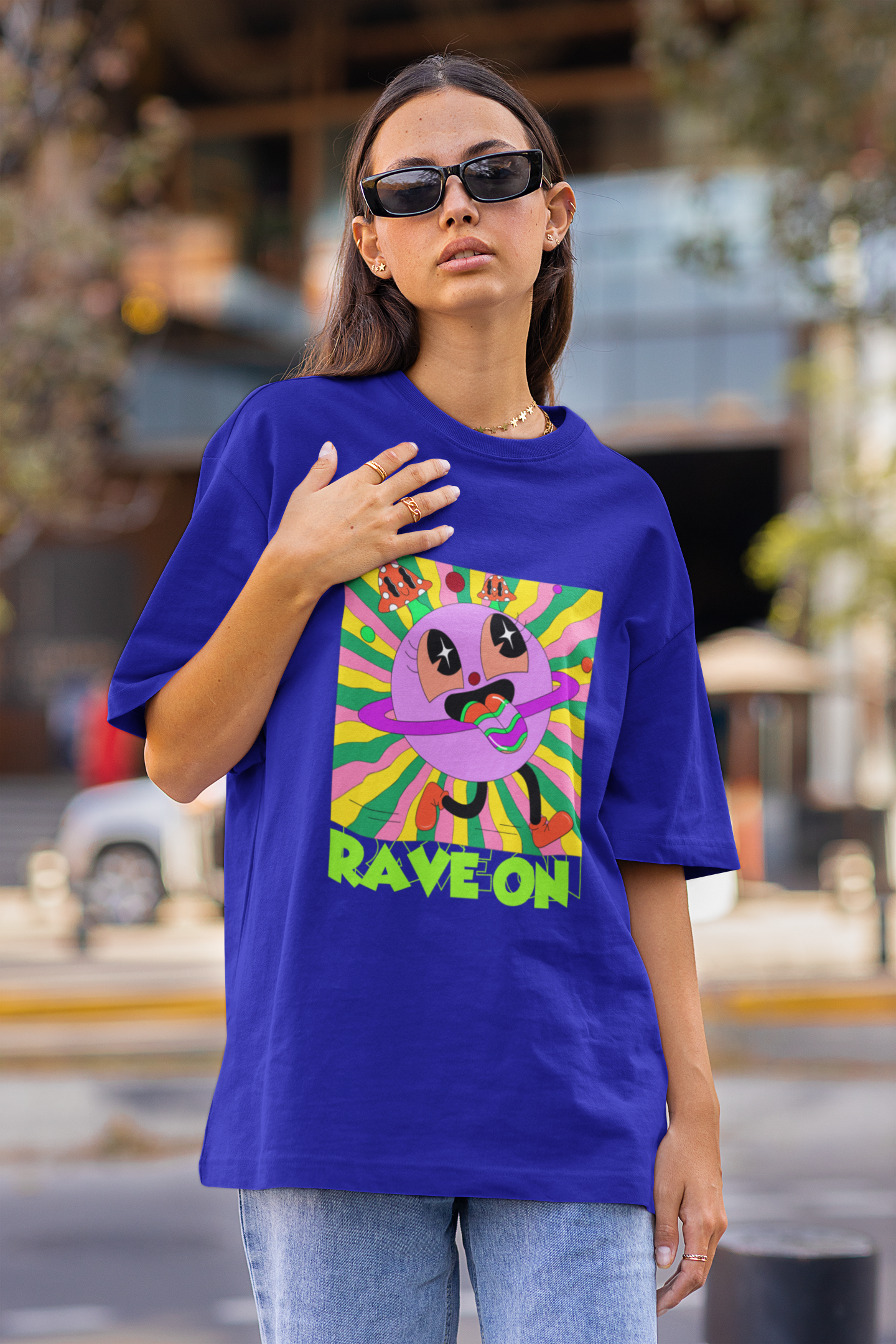 Rave on | Premium Oversized Half Sleeve Unisex T-Shirt