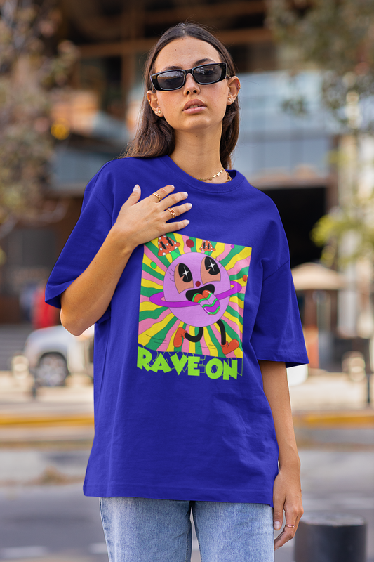 Rave on | Dropped Sleeve Unisex Tee