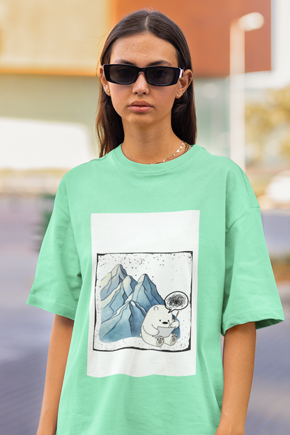 Galactic Bear | Dropped Sleeve Unisex T-Shirt