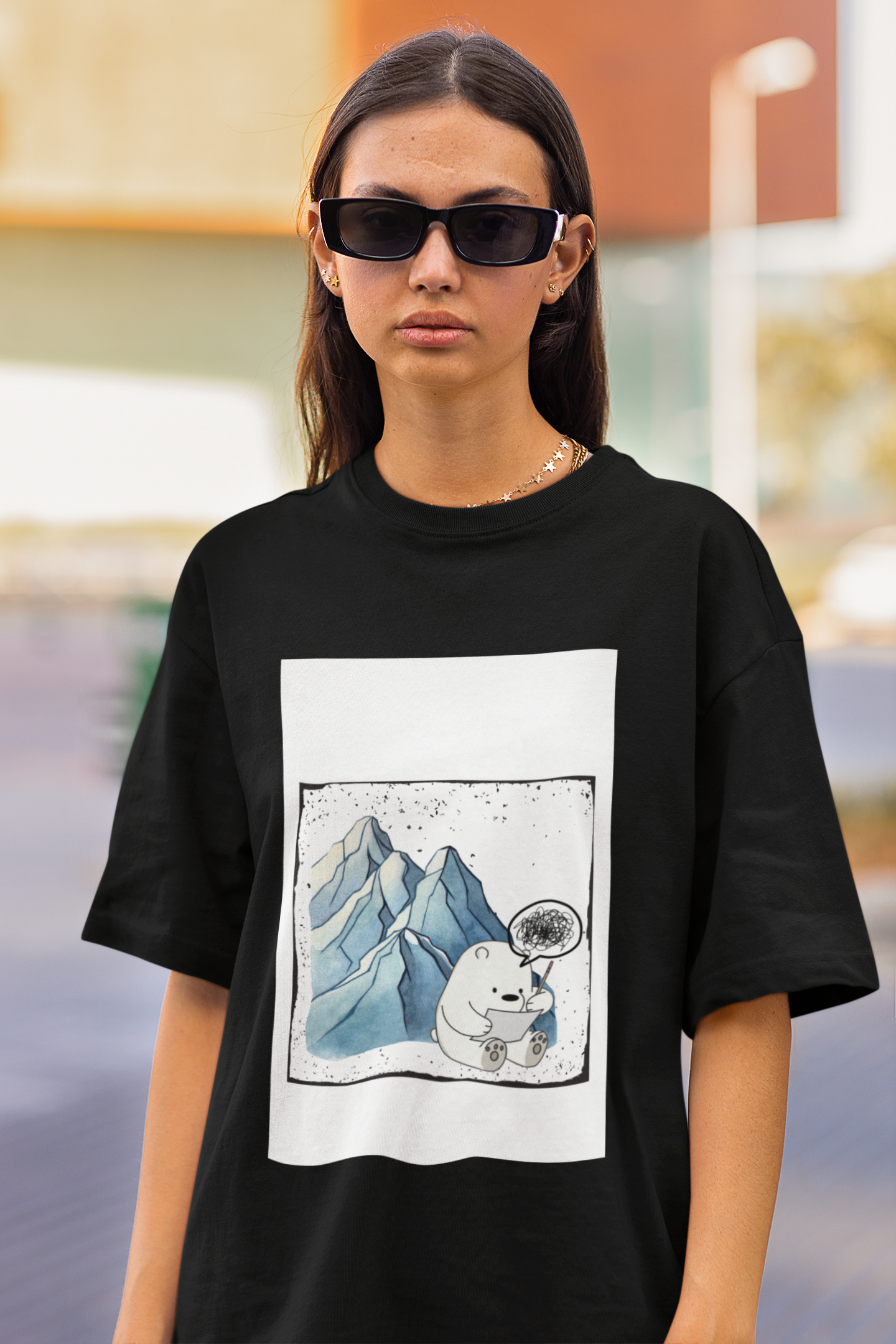 Galactic Bear | Dropped Sleeve Unisex T-Shirt
