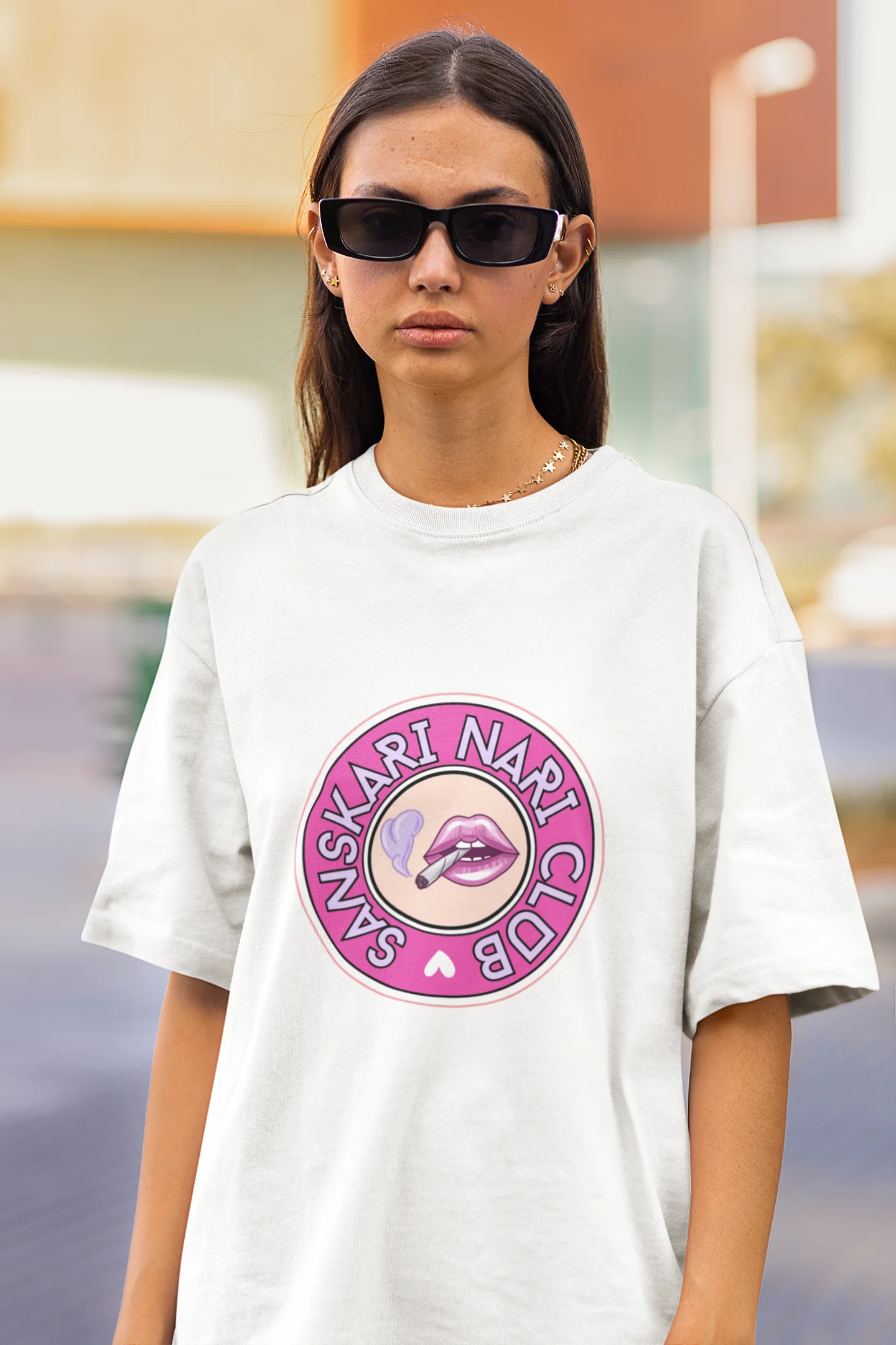 Sanskari Nari | Womaniya | Dropped Sleeve Unisex Tee