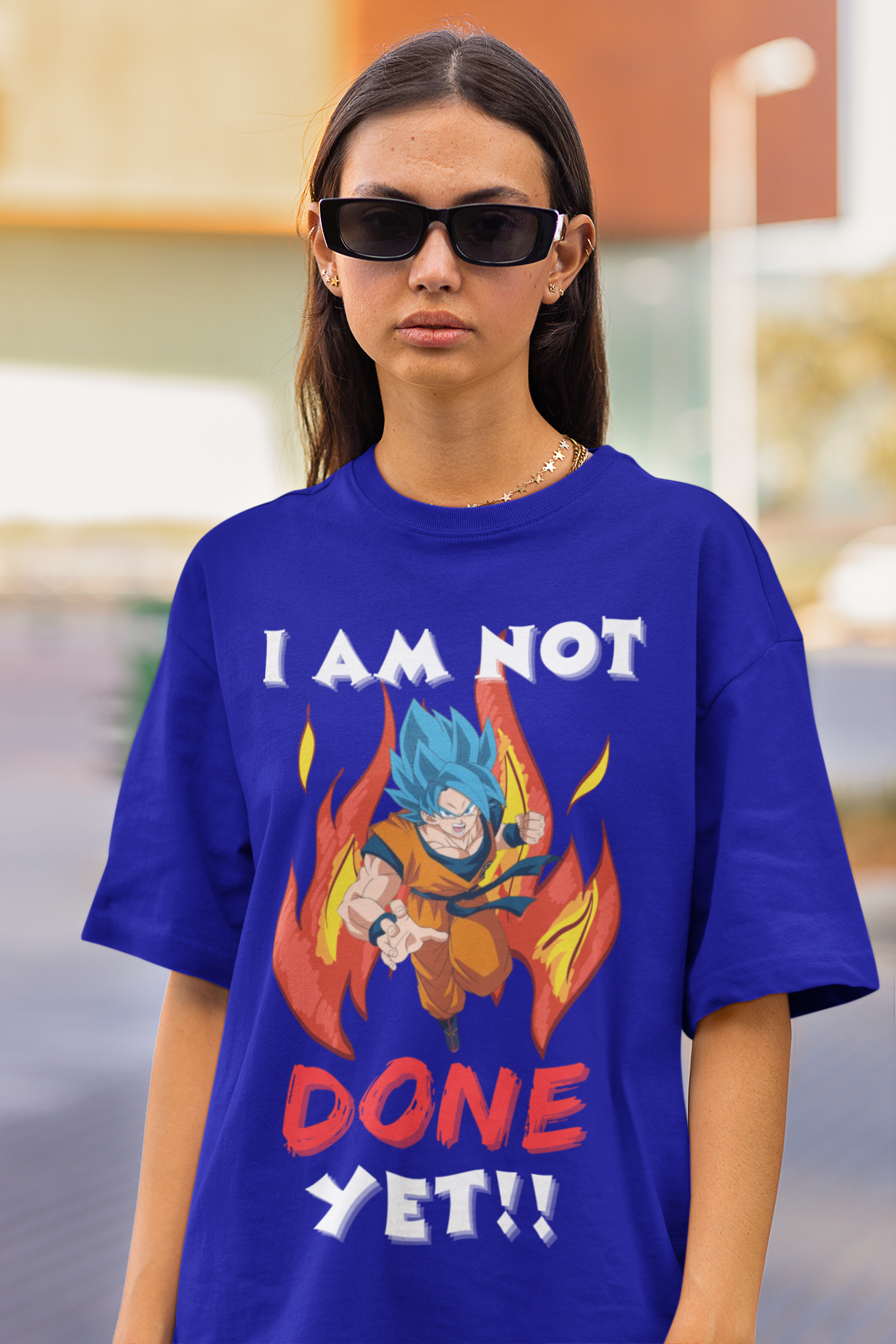 I am not done yet | Dragon Ball Z | Anime | Dropped Sleeve Unisex Tee