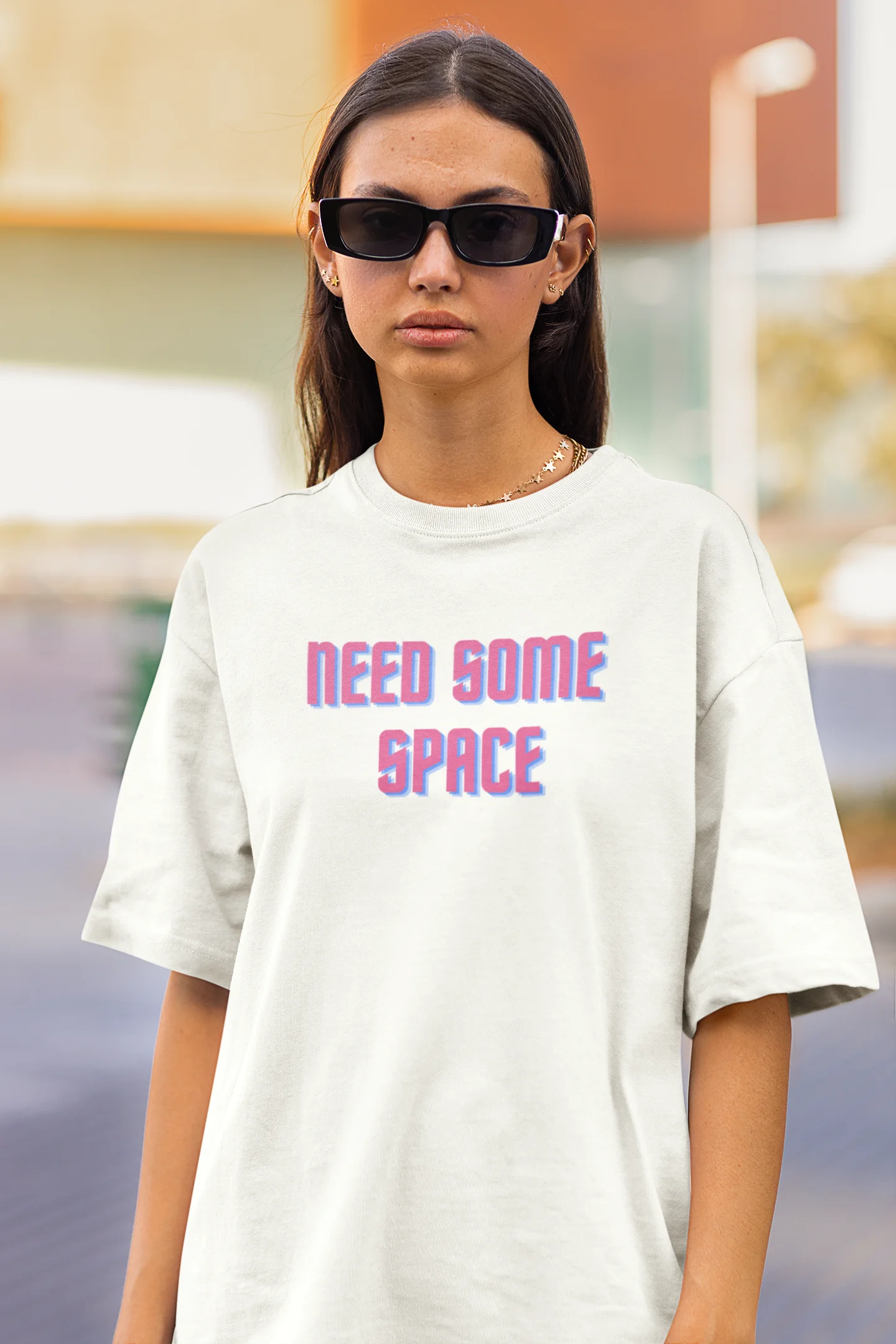 Spaced Out | Space Vogue | Premium Oversized Half Sleeve Unisex T-Shirt