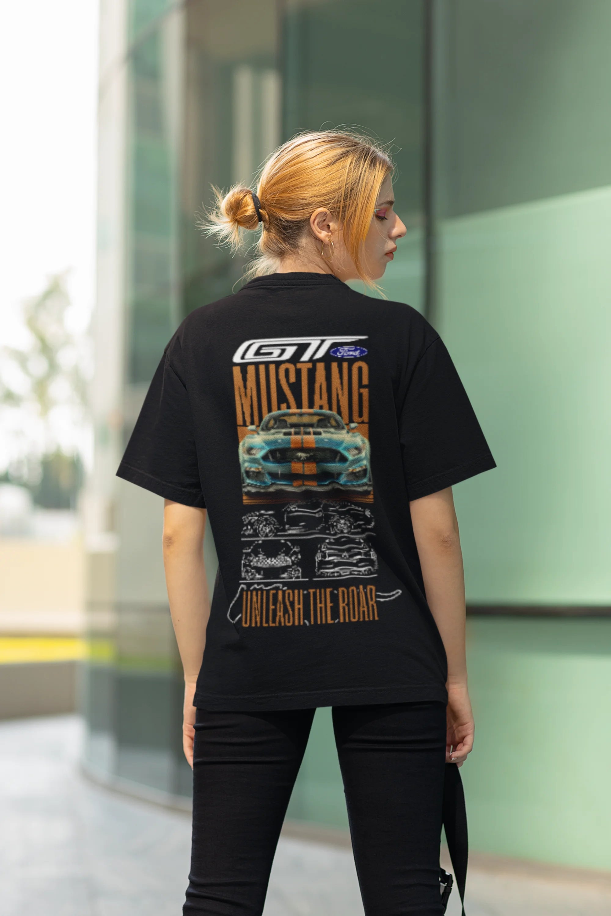 Mustang GT | Super Cars | Premium Oversized Half Sleeve Unisex T-Shirt