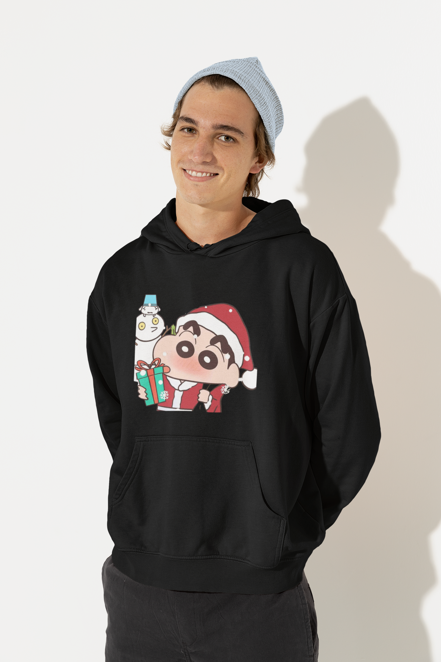 Frosty Present | Shinchan | Premium Unisex Winter Hoodie