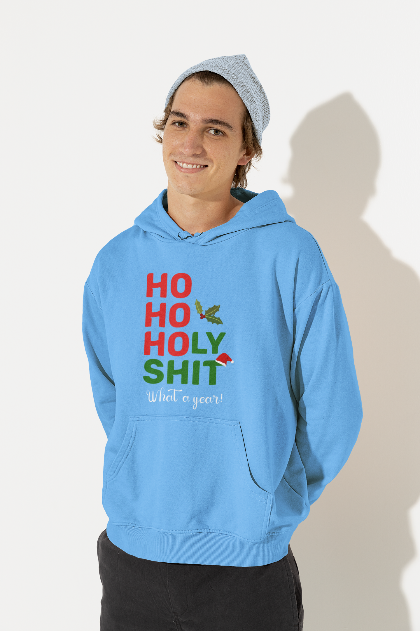 HO HO HOLY SHIT | Premium Unisex Winter Hoodie