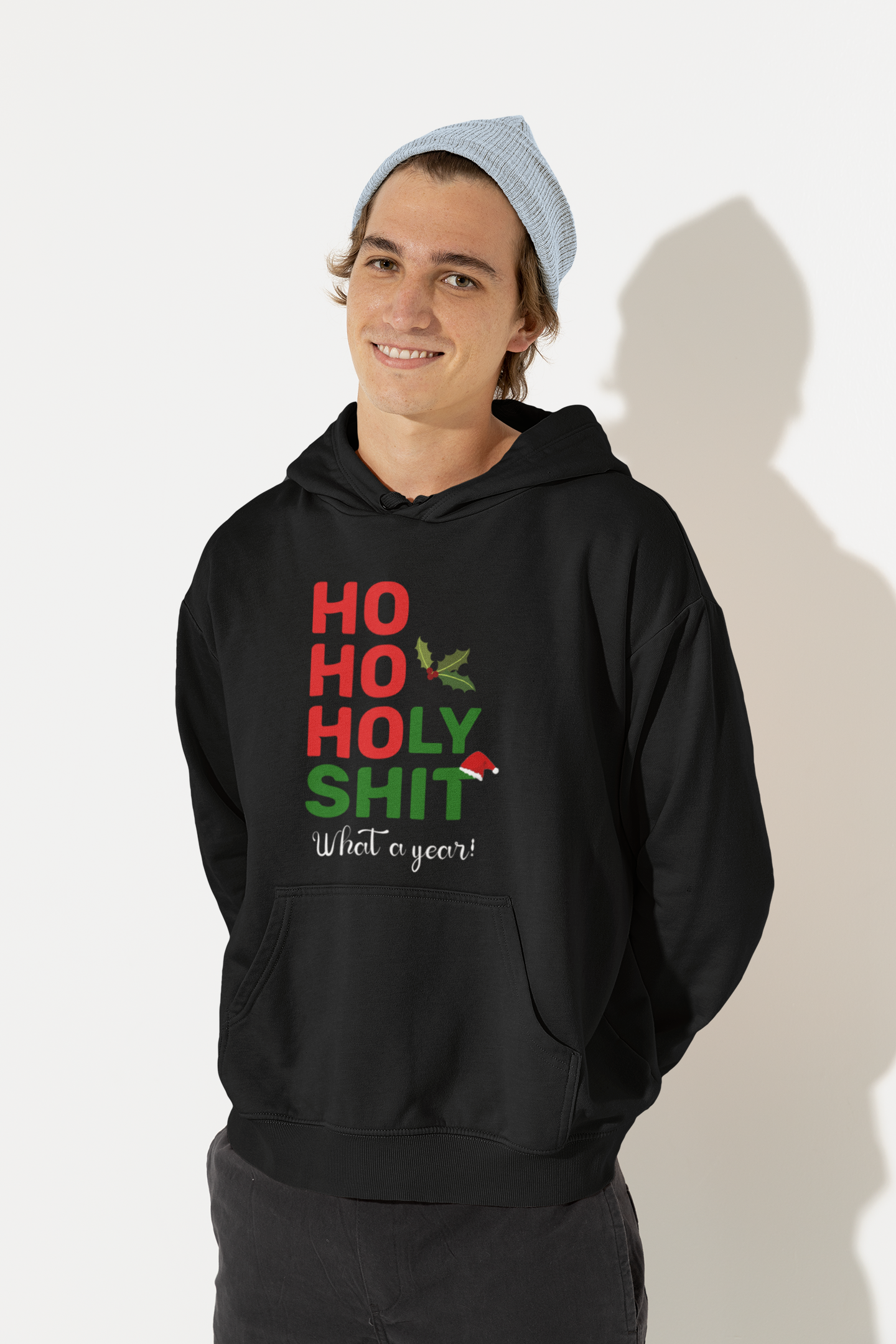 HO HO HOLY SHIT | Premium Unisex Winter Hoodie