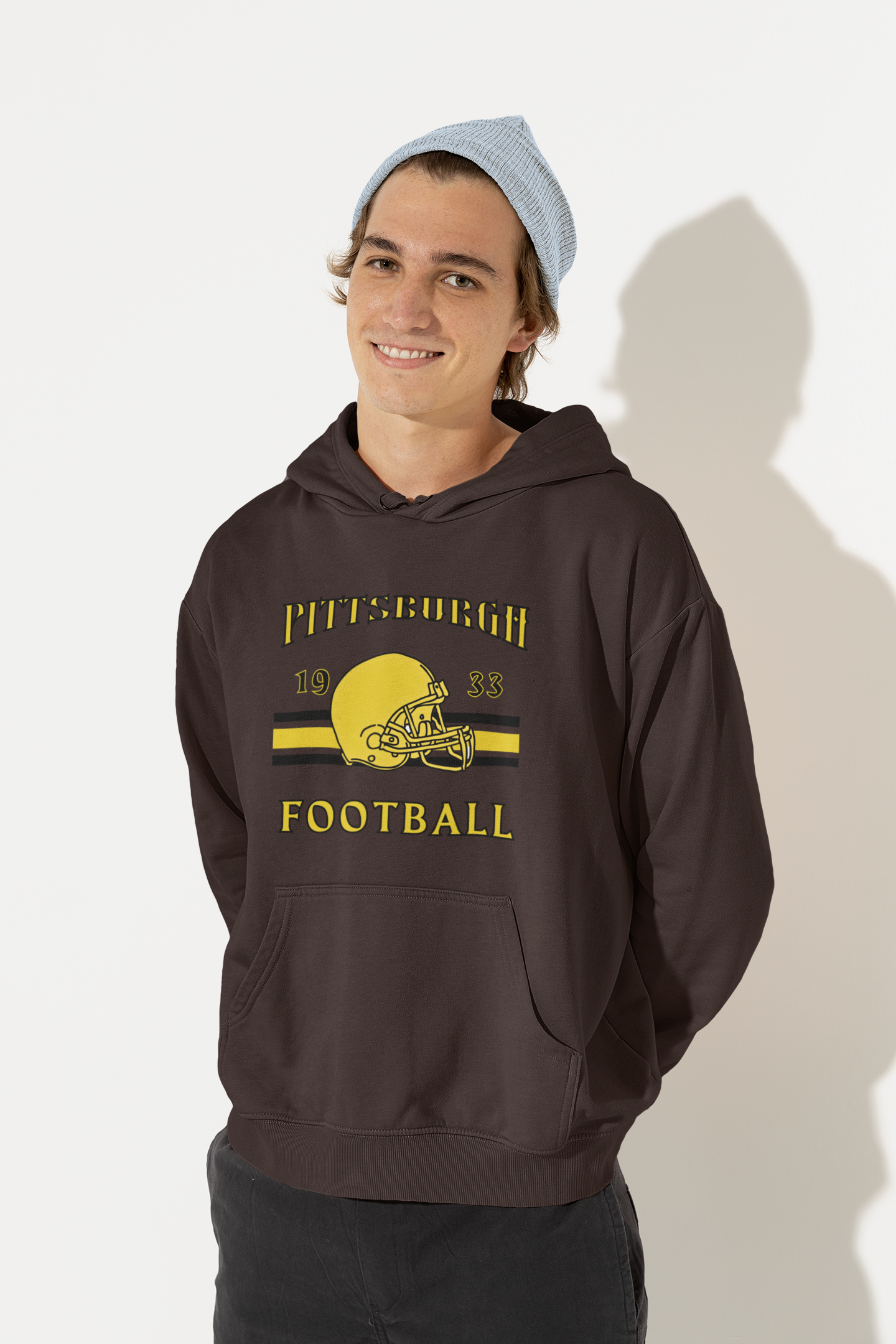 Pittsburgh Football | Retro Theme | Premium Unisex Winter Hoodie