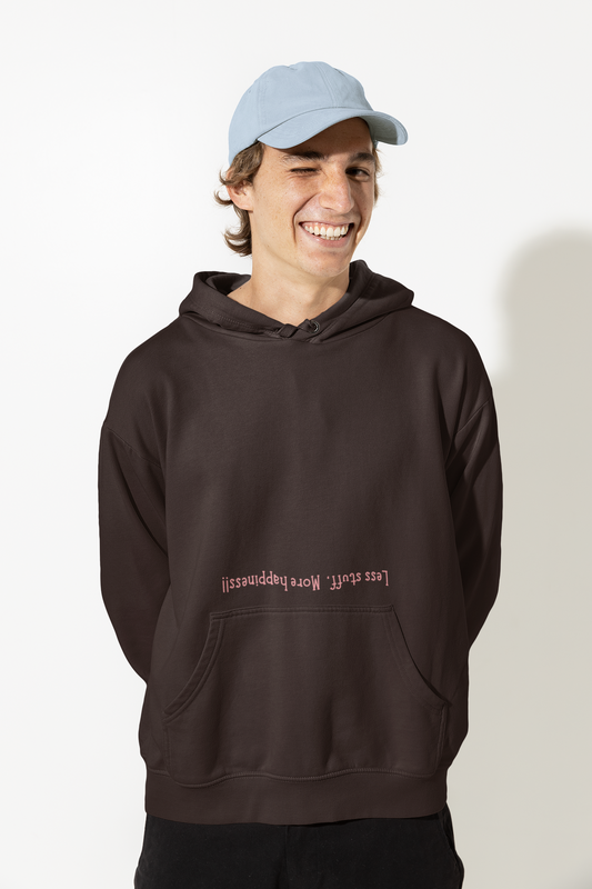 Less stuff more happiness | Minimalist | Premium Unisex Winter Hoodie