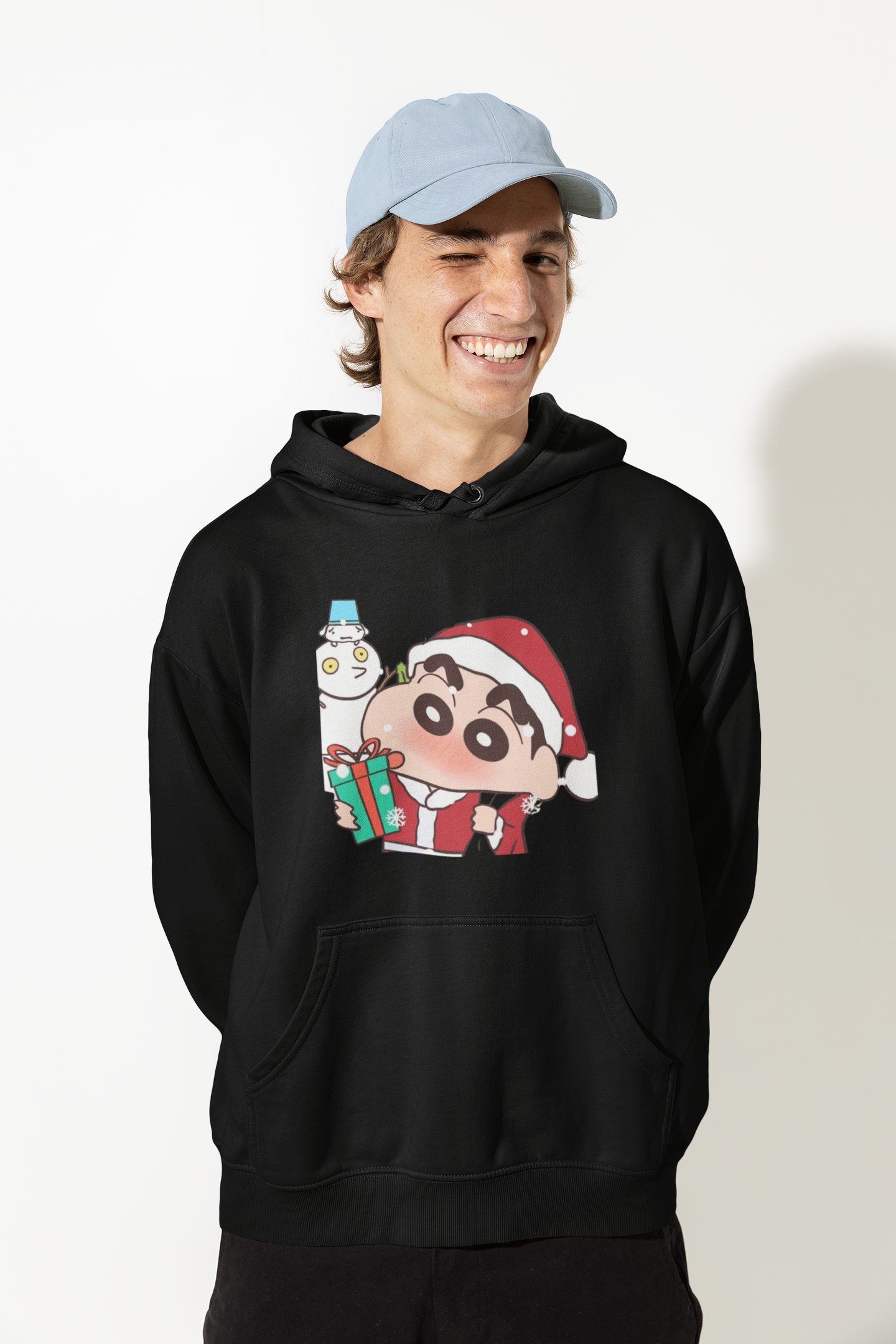 Frosty Present | Shinchan | Premium Unisex Winter Hoodie