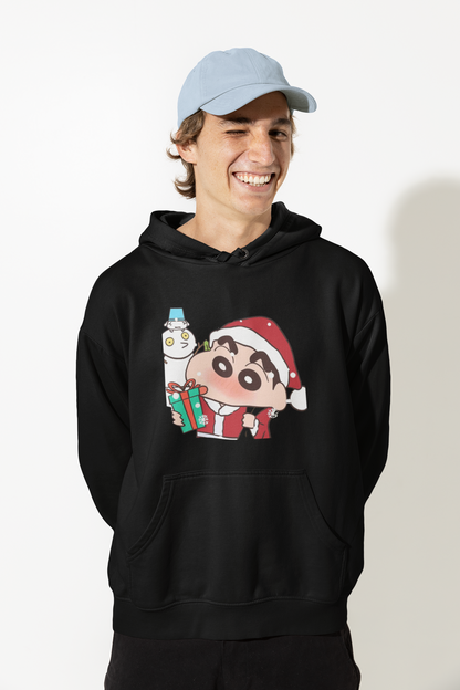 Frosty Present | Shinchan | Premium Unisex Winter Hoodie
