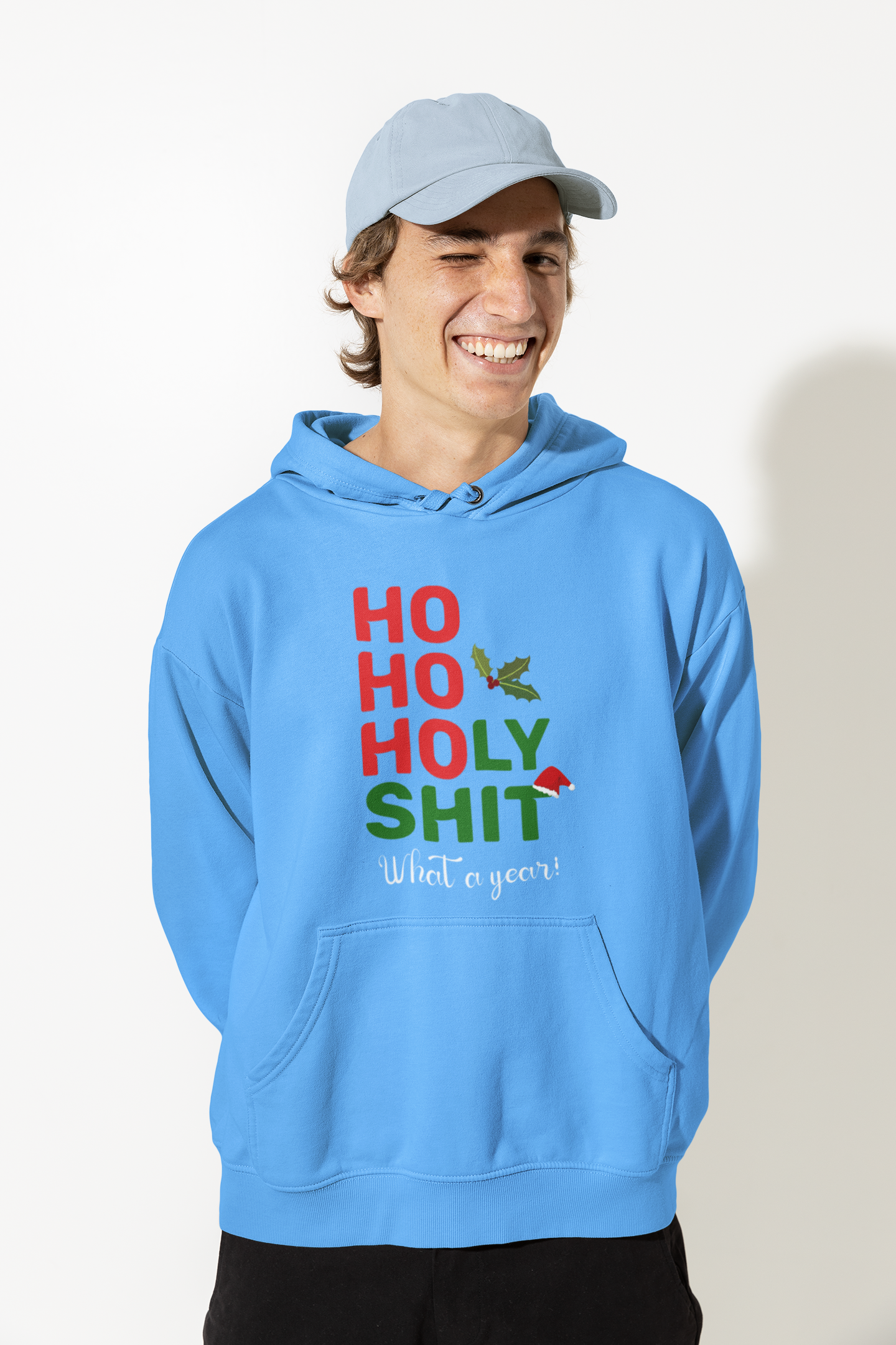 HO HO HOLY SHIT | Premium Unisex Winter Hoodie
