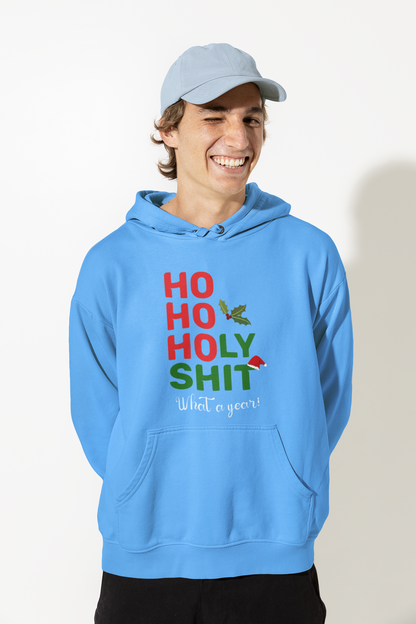 HO HO HOLY SHIT | Premium Unisex Winter Hoodie