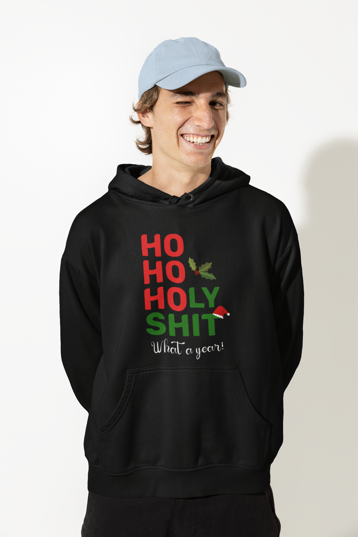HO HO HOLY SHIT | Premium Unisex Winter Hoodie