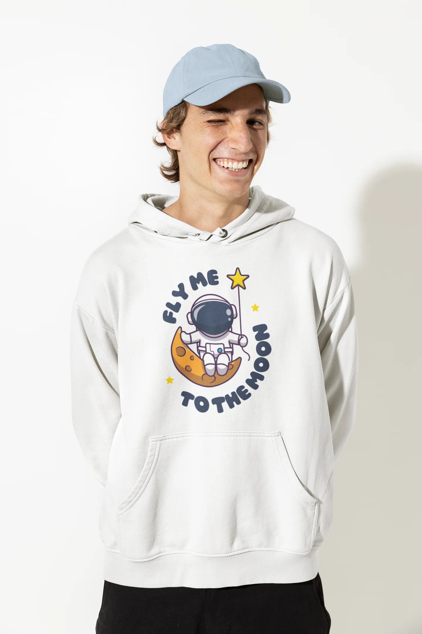 To the moon | Space Vogue | Premium Unisex Winter Hoodie