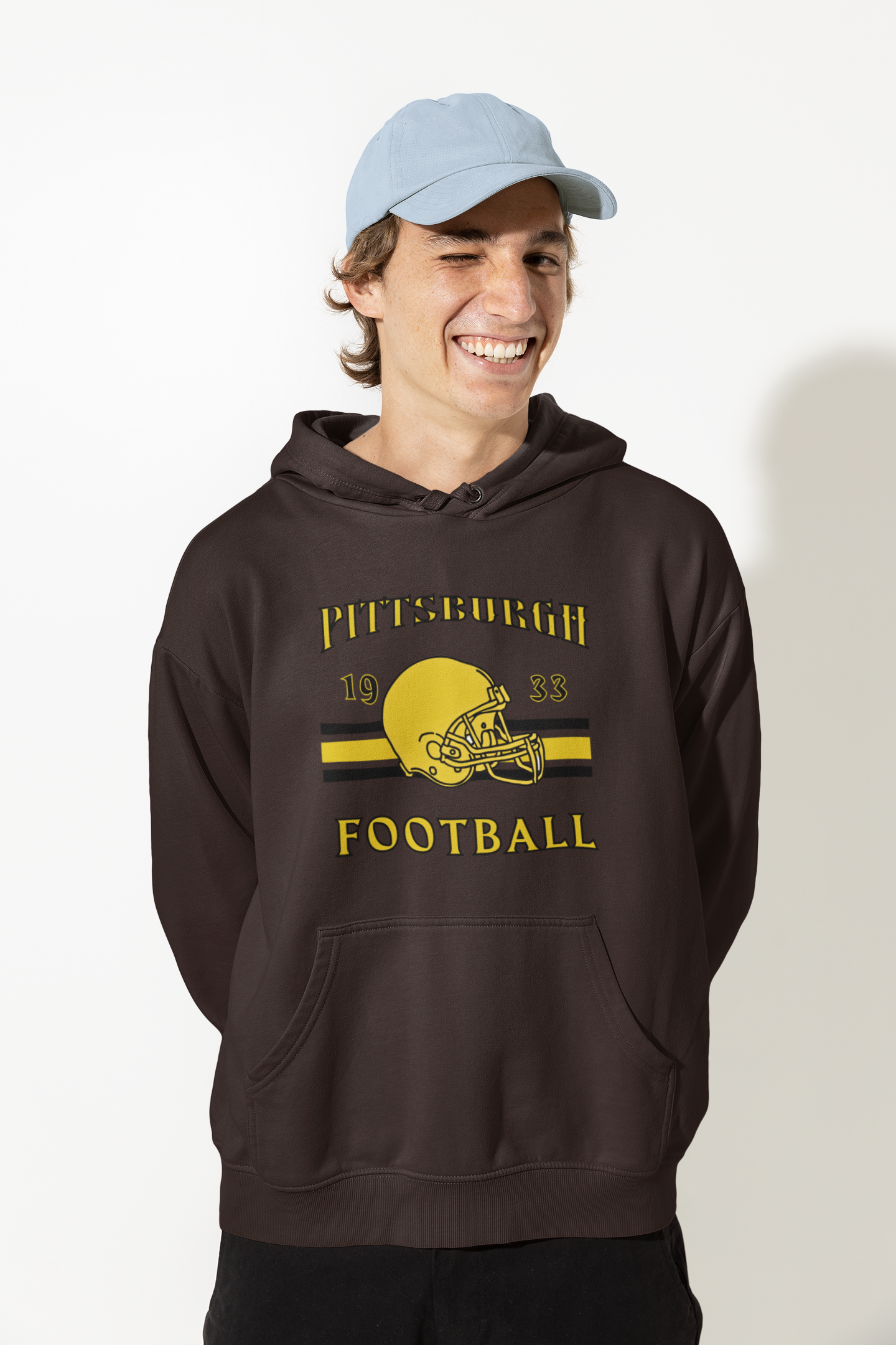 Pittsburgh Football | Retro Theme | Premium Unisex Winter Hoodie