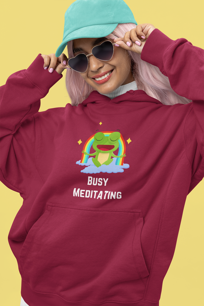 Busy Meditating | Premium Unisex Winter Hoodie