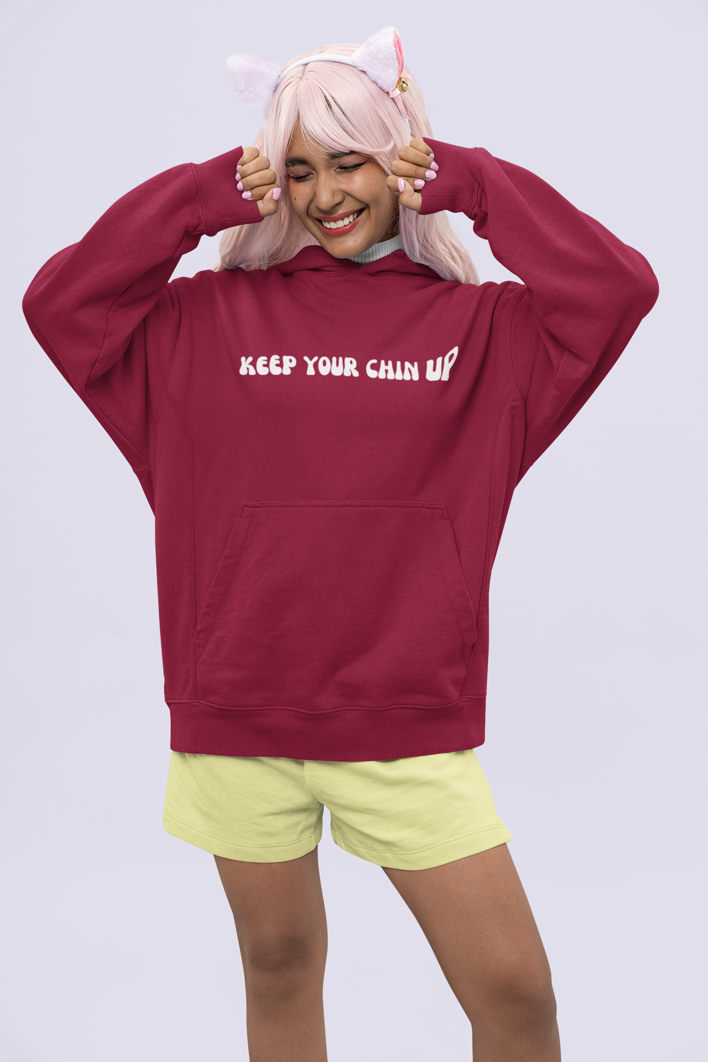 Keep your chin up | Premium Unisex Winter Hoodie