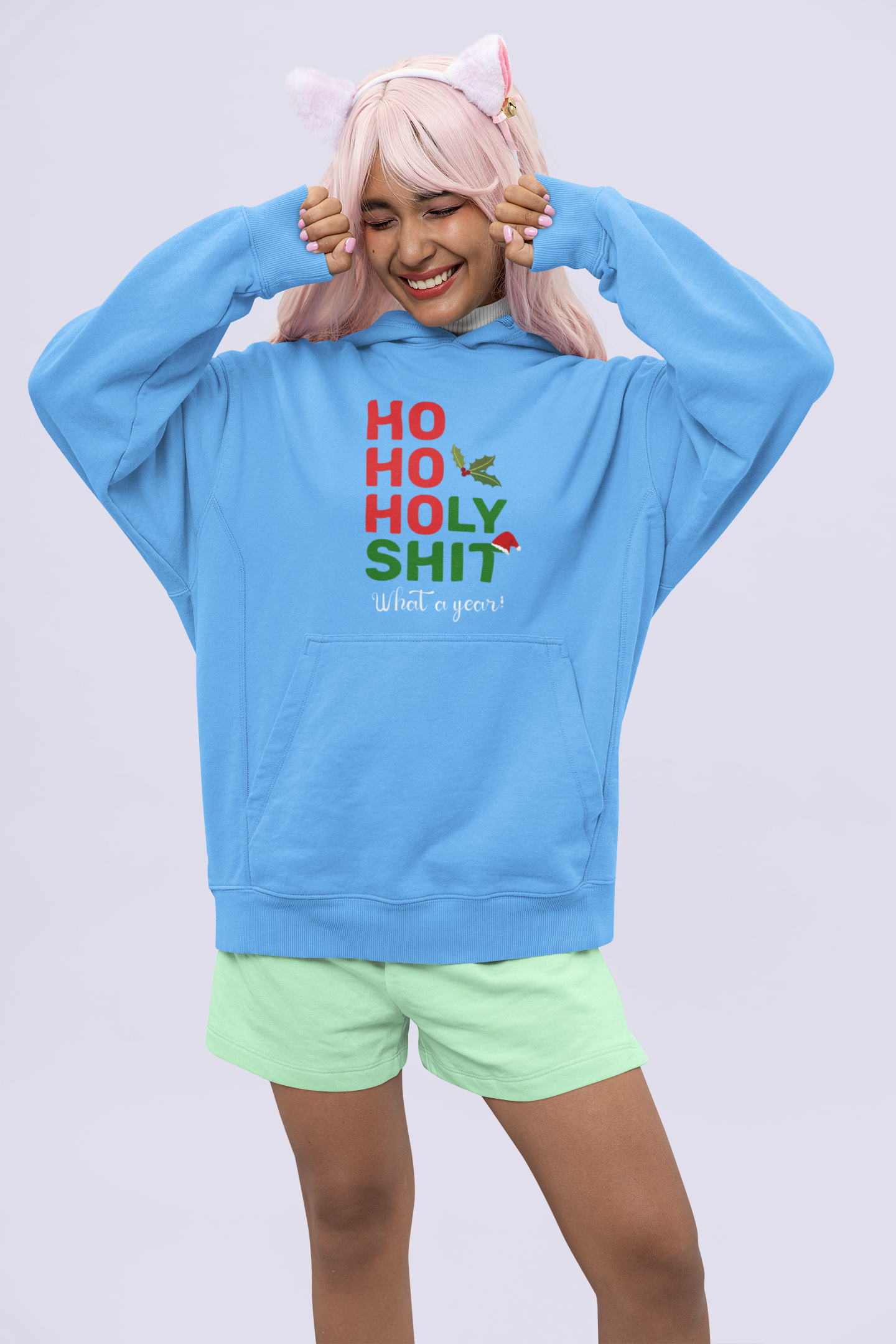 HO HO HOLY SHIT | Premium Unisex Winter Hoodie