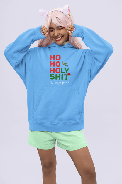 HO HO HOLY SHIT | Premium Unisex Winter Hoodie