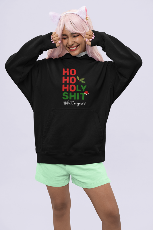 HO HO HOLY SHIT | Premium Unisex Winter Hoodie