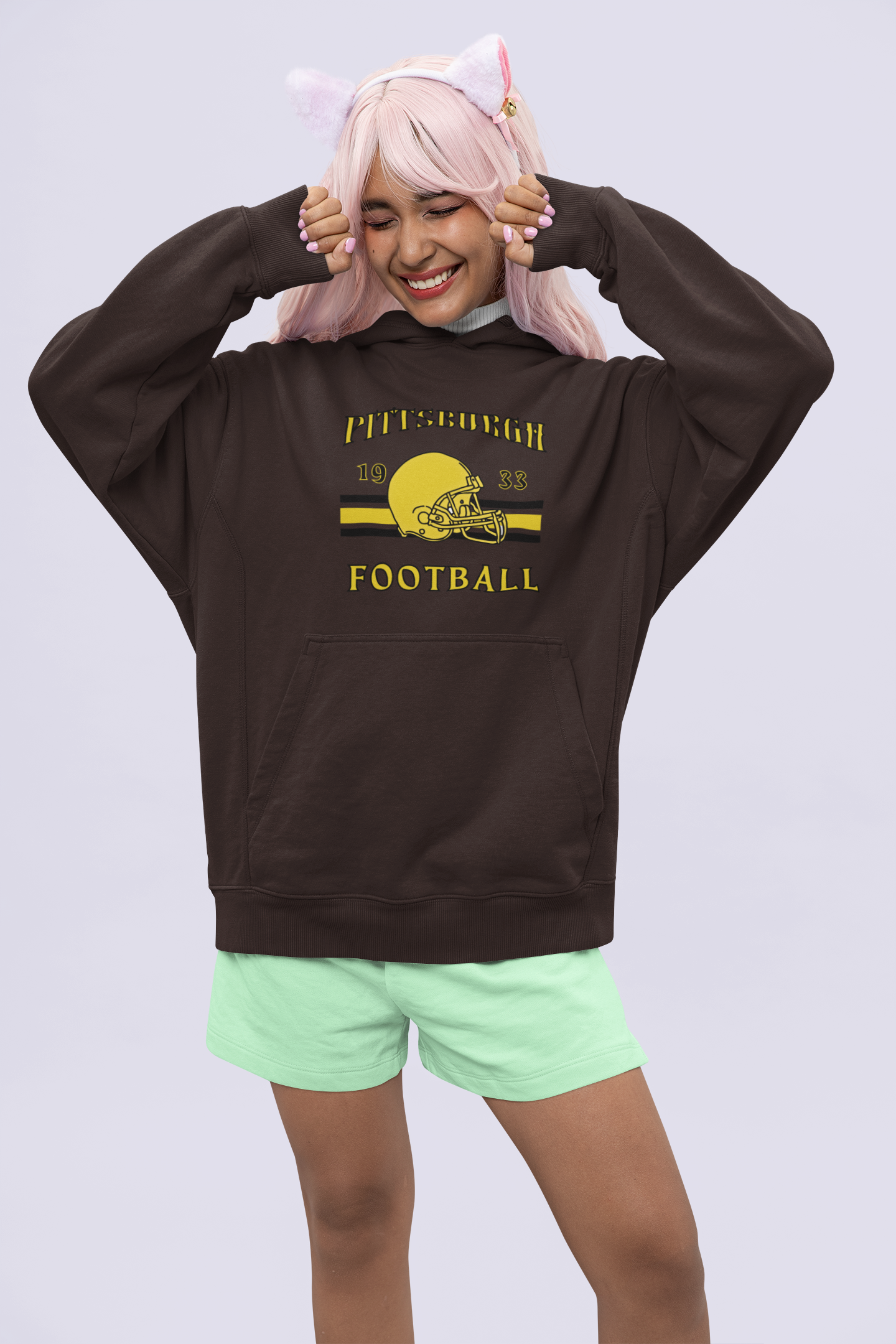 Pittsburgh Football | Retro Theme | Premium Unisex Winter Hoodie