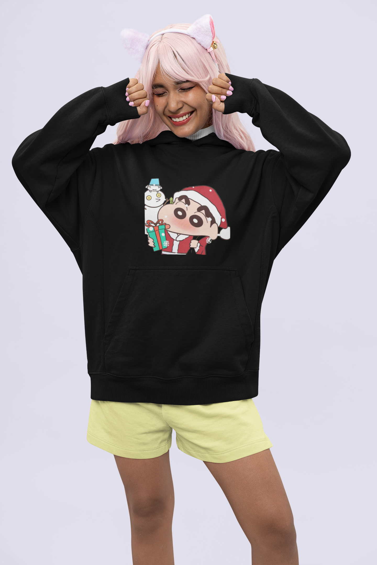Frosty Present | Shinchan | Premium Unisex Winter Hoodie