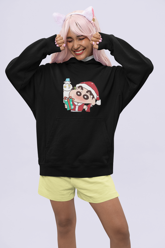 Frosty Present | Shinchan | Premium Unisex Winter Hoodie