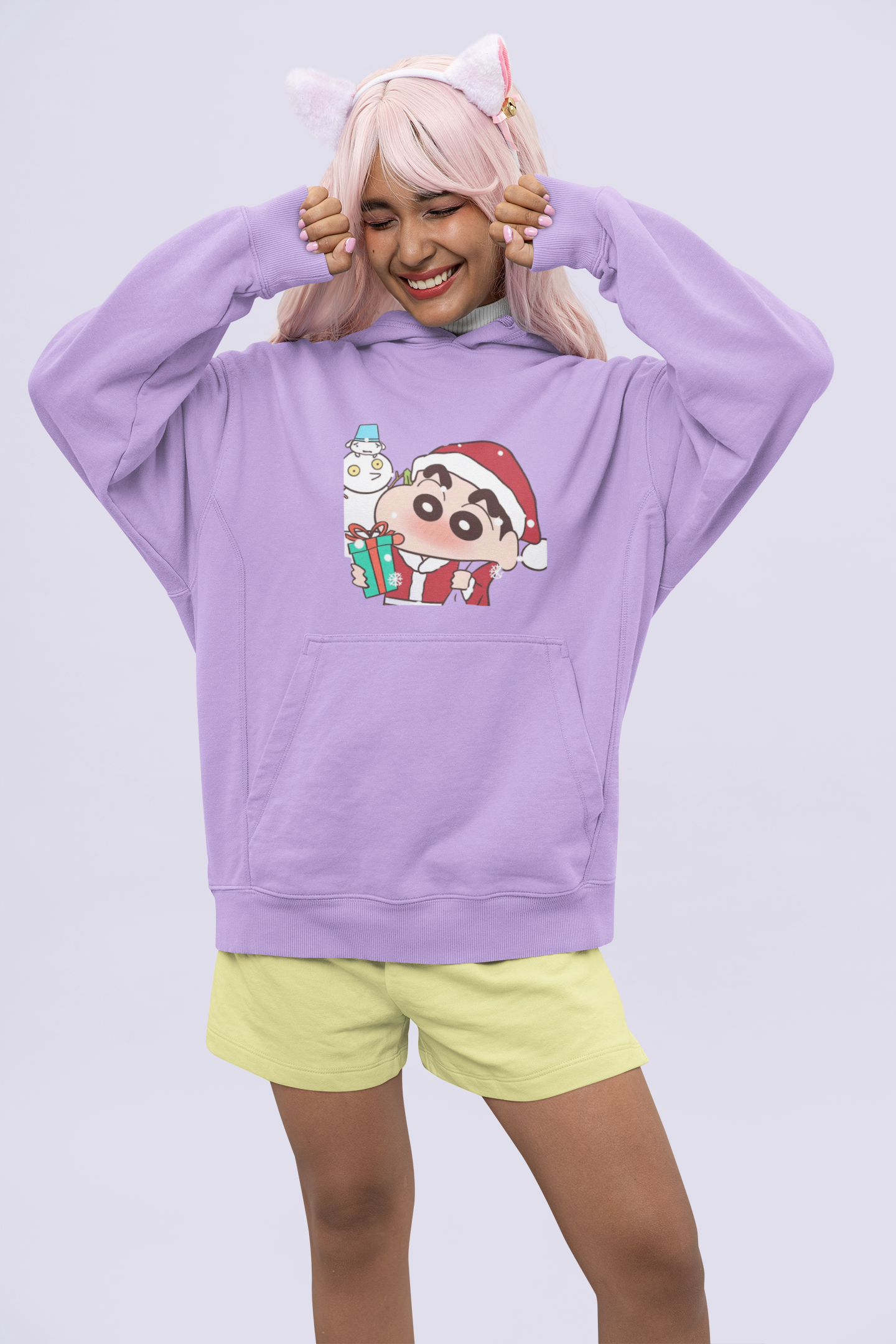 Frosty Present | Shinchan | Premium Unisex Winter Hoodie