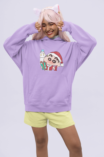 Frosty Present | Shinchan | Premium Unisex Winter Hoodie