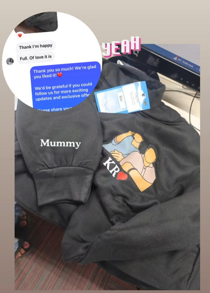Customised Hoodie | Artify your memory with illustration/line art | Gift for your loved ones