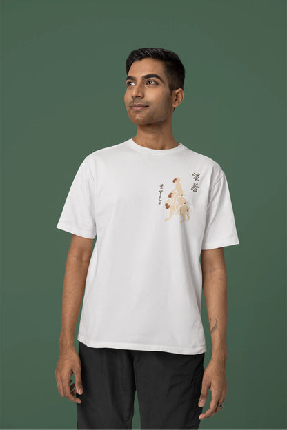 Three Monkey | Wildlife | Dropped  Sleeve Unisex T-Shirt