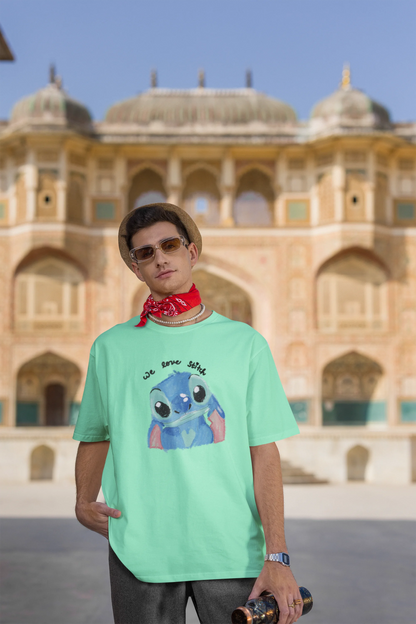 We love stitch | Disney | Dropped Sleeve Unisex Tee