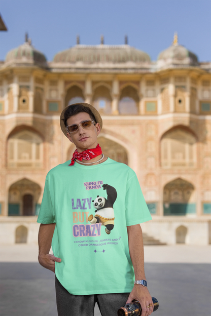 Lazy but crazy | Kung Fu Panda | Dropped Sleeve Unisex Tee