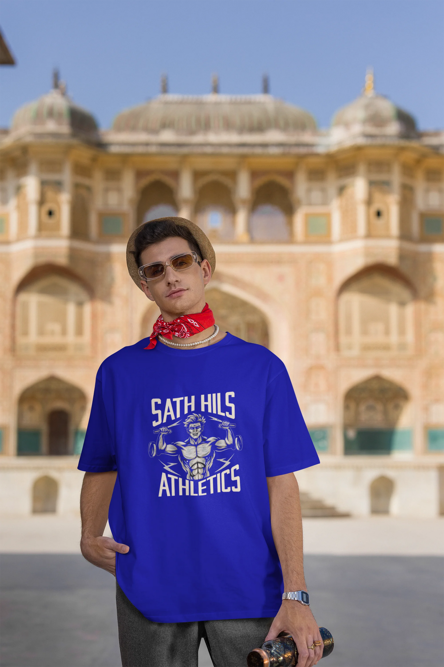 Sath Hils Athletics  | Retro Theme | Dropped Sleeve Unisex Tee